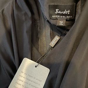 Bardot black long sleeve dress